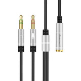 3,5-mm-Mikrofon-Headset-Audio-Splitter-Kabel Buchse auf 2 Stecker-Kopfhörerkabel
