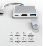 3 in 1 USB-C HUB Digital AV Multi Port Adapter Splitter USB 3.1 Type-C to 1 HDMI