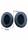 Oval ohrpolster für Kopfhörer Covers Sponge Leder Schwarz Universal Earpads