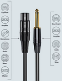 XLR auf klinke 6,35 mm Kabel Stecker zu Buchse Klinke auf XLR Kabel, XLR zu TRS