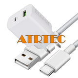 2X Handy-Ladegerät PD+USB Netzteil Kabel für Samsung Huawei HTC LG Google Nokia