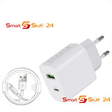 1X Schnellladegerät USB-C auf iPhone für iPhone 8,9,10,11 Mag Safe Netzteil PD