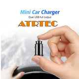 Mini 2 USB Zigarettenanzünder Ladegerät KFZ Auto adapter Handy stecker 12V/ 24V