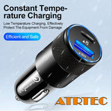 ATRTEC Dual KFZ Ladegerät USB C Autoladegerät Super Fast PD Zigarettenanzünder