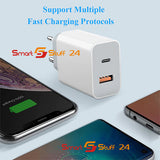 1X Schnellladegerät USB-C auf iPhone für iPhone 8,9,10,11 Mag Safe Netzteil PD