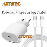 1 PD Schnellladegerät USB-C+Typ C auf Type C kabel für Samsung iPhone Huawei