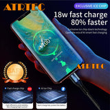 Smart Power off Schnell Ladekabel USB C für Samsung Xiaomi Huawei LED Tpye C