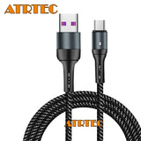 Smart Power off Schnell Ladekabel USB C für Samsung Xiaomi Huawei LED Tpye C
