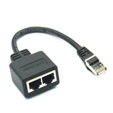 RJ45 Ethernet Splitter Verteiler 1 auf 2 Netzwerkadapter, Buchse Adapterkabel