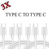 3X USB Typ C Ladekabel Datenkabel für Samsung, HTC ,Huawei, Xiaomi, Oppo, LG 1M
