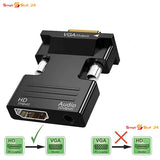 HDMI-kompatibler VGA-Konverter ohne Audiokabel Buchse auf VGA-Stecker-Adapter