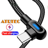 USB C Winkel 90 Grad Fast Ladekabel für Samsung  Huawei LG Ladekabel Sony Type C