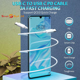 2X USB Typ C Ladekabel Datenkabel für Samsung, HTC ,Huawei, Xiaomi, Oppo, LG 1M