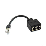 RJ45 Ethernet Splitter Verteiler 1 auf 2 Netzwerkadapter, Buchse Adapterkabel