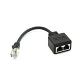 RJ45 Ethernet Splitter Verteiler 1 auf 2 Netzwerkadapter, Buchse Adapterkabel