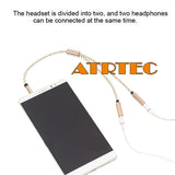 3,5 mm Stereo Audio Klinkenstecker auf 2 weibliche Headset Mikrofon Y Splitter