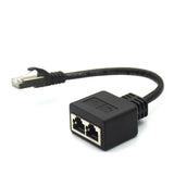 RJ45 Ethernet Splitter Verteiler 1 auf 2 Netzwerkadapter, Buchse Adapterkabel