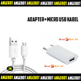 Micro USB Ladekabel 1M, 1,5M, 2M +Netzteil für Samsung, Xiaomi, Huawei, LG, Moto