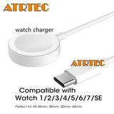USB C Ladekabel für Apple Watch iWatch 1/2/3/4/5/6/7/8 Magnetisch Ladegerät Typ C