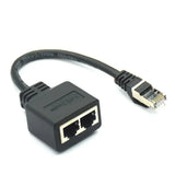 RJ45 Ethernet Splitter Verteiler 1 auf 2 Netzwerkadapter, Buchse Adapterkabel