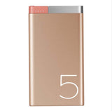 ROCK 5000 mAh Power Bank,tragbares dünnes iPhone Samsung Xiaomi Metal Alloy