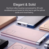 ROCK 5000 mAh Power Bank,tragbares dünnes iPhone Samsung Xiaomi Metal Alloy