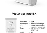TOPK 18W Quick Charge 3.0 Schnell Laden EU USB Adapter Iphone samsung universal