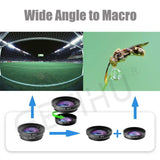 Universal 3 in1 Weitwinkel Makro Fisheye Objektiv Kamera fur iPhone Samsung HTC