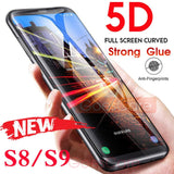 Gebogenes ausgeglichenes Glas 5D für Samsung Galaxy S7 S8 S9 plus A8 Note 8