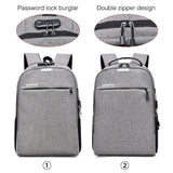 15,6 Zoll Anti-Diebstahl wasserdichter Laptop Rucksack mit USB Aufladung Macbook