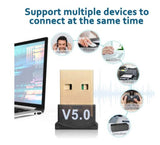 Bluetooth 5.0 Empfänger Audio Aux Transmitter Wireless USB Receiver Adapter