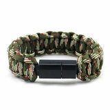 Seil Armband für Samsung Xiaomi Android USB Datenkabel Multifunktion für Men