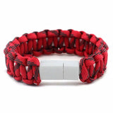 Seil Armband für Samsung Xiaomi Android USB Datenkabel Multifunktion für Men