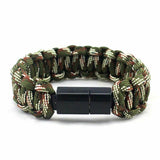 Seil Armband für Samsung Xiaomi Android USB Datenkabel Multifunktion für Men