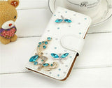 Strass PU Filp Schutzhüllen Wallet Case für Samsung S5 S6 S8 S7 edge S9 Plus TOP