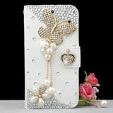 Strass PU Filp Schutzhüllen Wallet Case für Samsung S5 S6 S8 S7 edge S9 Plus TOP