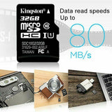 Kingston Micro SD-Karte 16GB 32GB 64GB 128GB  Class10 Flash Speicherkarte canvas
