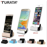 iPhone Android Micro USB Type C ladenstation Dockingstation Für Samsung iPhone