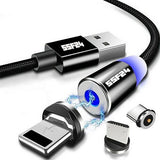 SSF24 LED Ladekabel für iPhone Samsung Huawei Xiaomi USB C Micro USB Magnet Fast