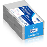 Epson Ink Patronen SJIC22P(C) Tintepatrone C33S020602 cyan Tinten Cartridge 5ml