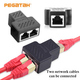 RJ45 Y Splitter Verlängerung Coupler Adapter Netzwerk LAN Ethernet Verteiler