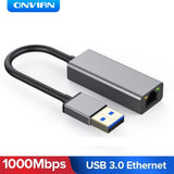 USB A auf LAN Adapter Netzwerk Ethernet Konverter USB 3.0 Gigabit LAN RJ45 LED
