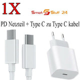 1 PD Schnellladegerät USB-C+Typ C auf Type C kabel für Samsung iPhone Huawei