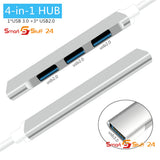 USB C HUB Type C 4 Port Multi Splitter Adapter Verteiler Notebook Macbook