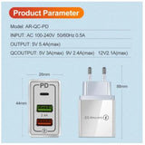 USB C Ladekabel für Samsung Huawei Xiaomi MacBook Pro PD+2 port  USB Netzteil