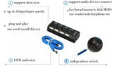 USB 3.0 Hub 4 Port Adapter mit LED-Anzeige Unabhängiger Schalter für PC Laptop