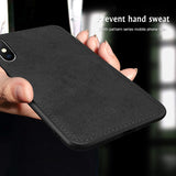 Ultra-thin Canvas Silicon Case For iphone 7 8 6 6s Plus 11 Pro X Xs Max Xr Cover