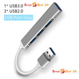 USB C HUB Type C 4 Port Multi Splitter Adapter Verteiler Notebook Macbook