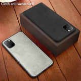 Ultra-thin Canvas Silicon Case For iphone 7 8 6 6s Plus 11 Pro X Xs Max Xr Cover