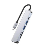 6 in 1 USB C Hub Adapter HDMI 4K USB 3.0 Micro SD für Mac HDTV Samsung Notebook